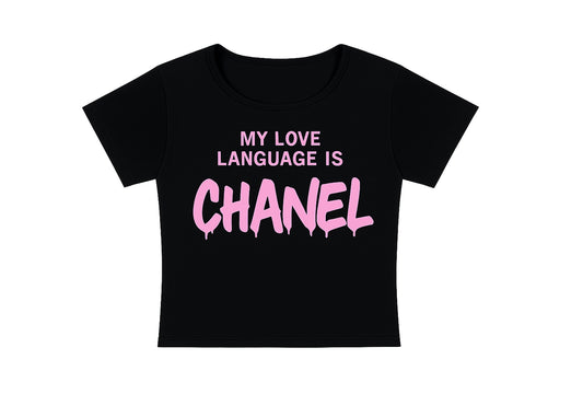 CHANEL GRAFFITI- CROPPED TEE