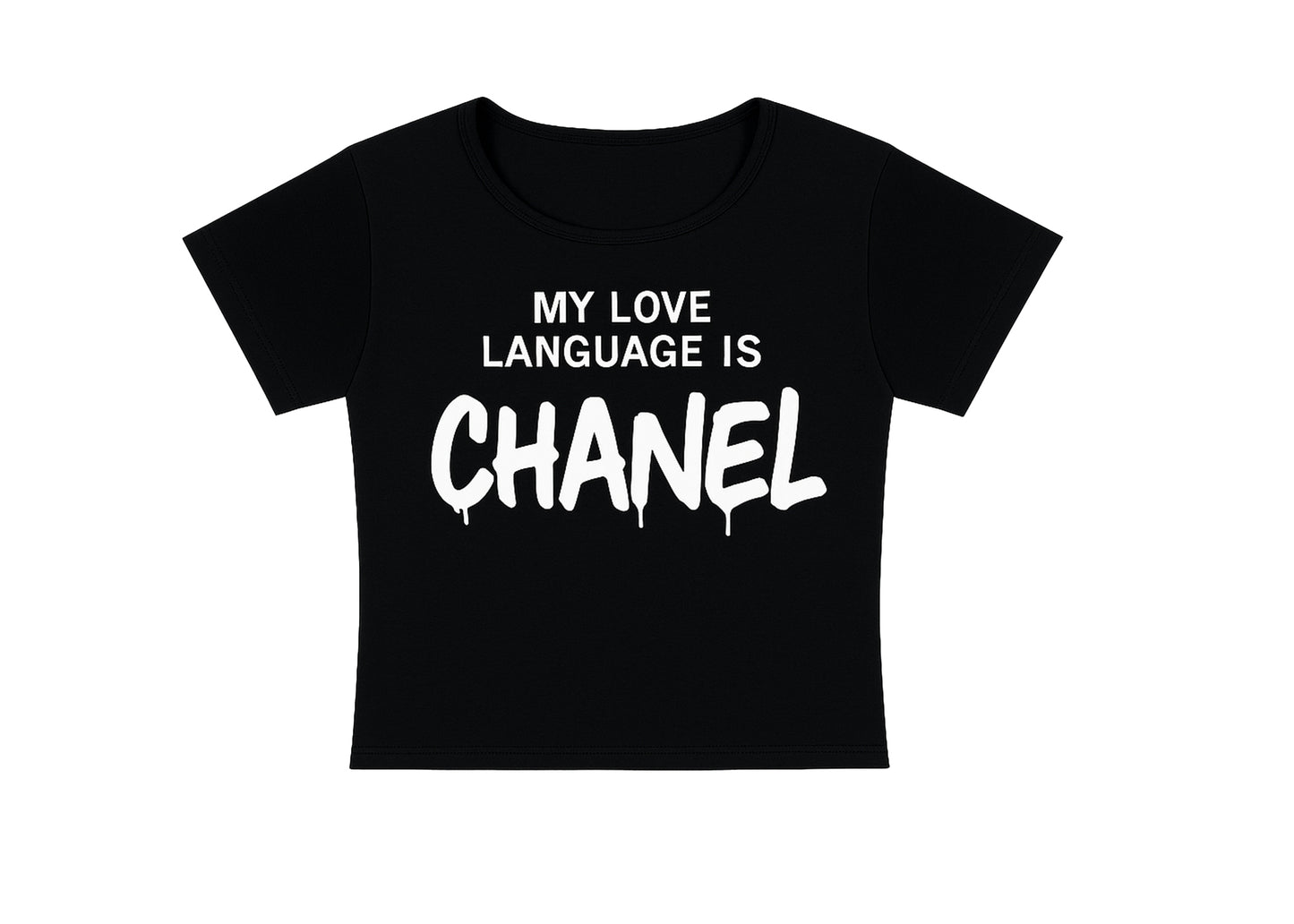 CHANEL GRAFFITI- CROPPED TEE