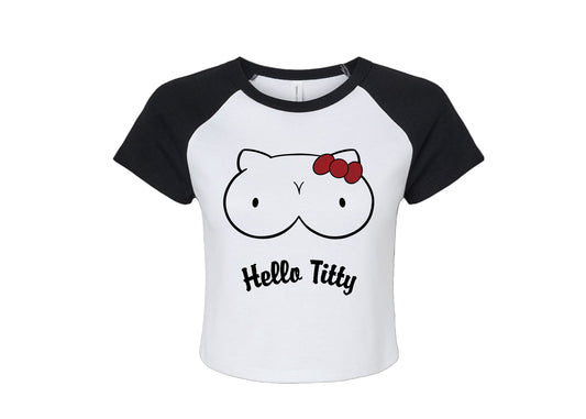 HELLO TITTY - CROPPED TEE